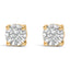 Boucles d'oreilles clou en diamant lab-grown Miracle-Set en argent sterling .925
