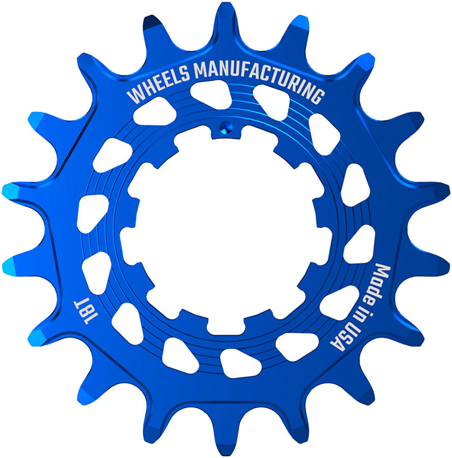 Engranaje SOLO HG de Wheels Manufacturing - 18t para kits SOLO-HG en azul