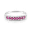 Anillo de Compromiso de Rubí de 0.47 Quilates y Diamante Blanco en Oro Blanco de 14K