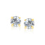 Pendientes de Stud de CZ Redondos de 8.0mm en Oro Amarillo de 14k