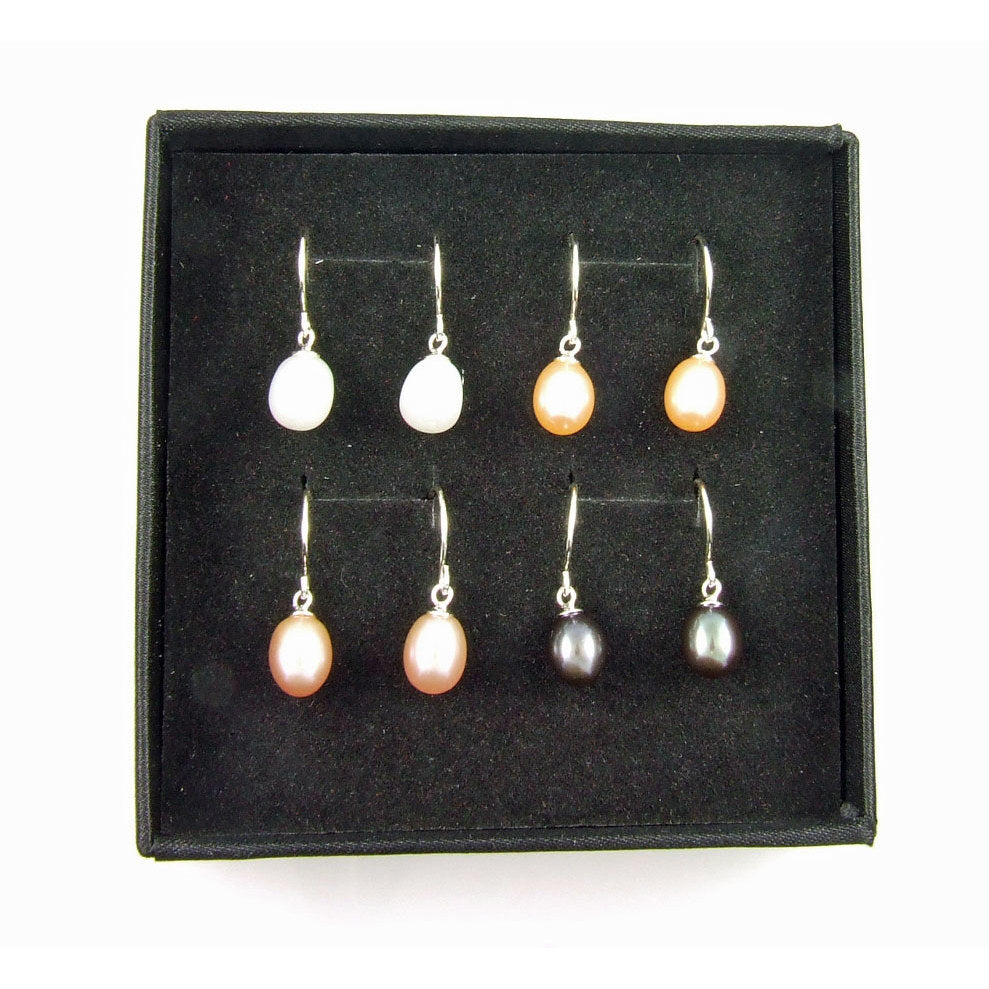 Ensemble de bijoux en perles d'eau douce naturelles en argent sterling