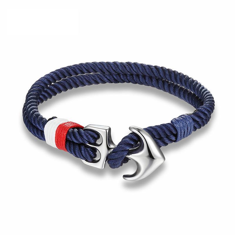 Bracelet Premium Ancre Nautique pour Hommes