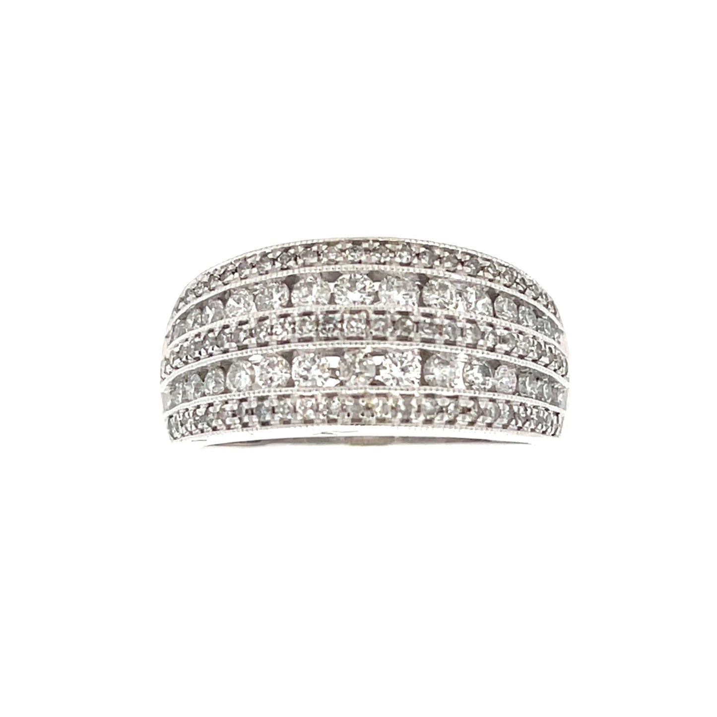 Bague de mariage en diamant de 1,00 ct en or blanc 10KT