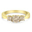 Bague en diamant à trois pierres en or jaune 10K