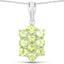 6.80 Carat Genuine Peridot Sterling Silver Jewelry Set