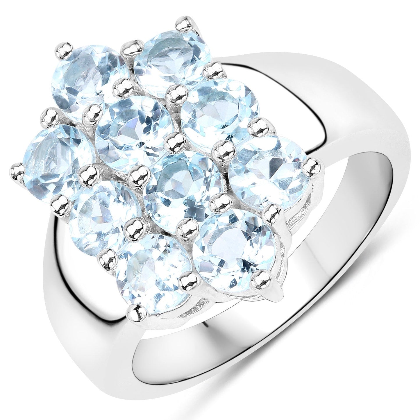Juego de joyería de plata esterlina con topacio azul genuino de 8.80 quilates