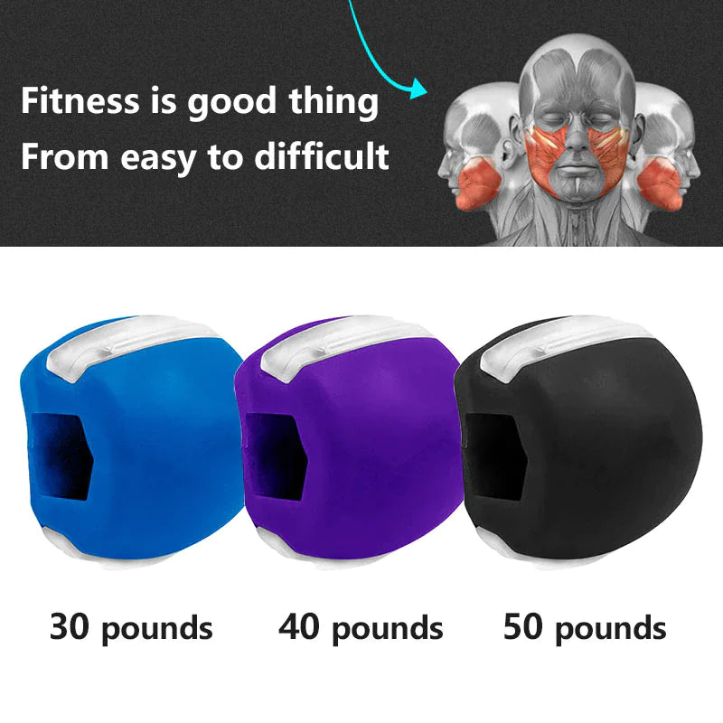 Ensemble d'exercices pour la mâchoire en 3 pièces pour le tonus facial