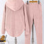 Textured Long Sleeve Hoodie and Pants Set