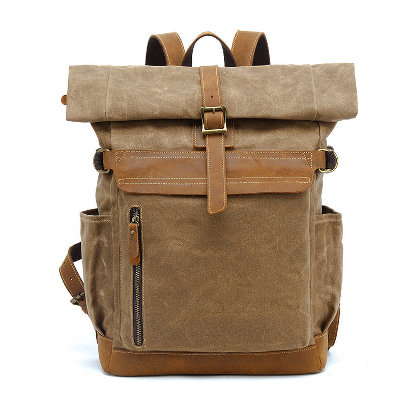 Premium Crazy Horse Leather Laptop Backpack for Travel