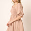 Charming Smocked Ruffled Hem Mini Dress