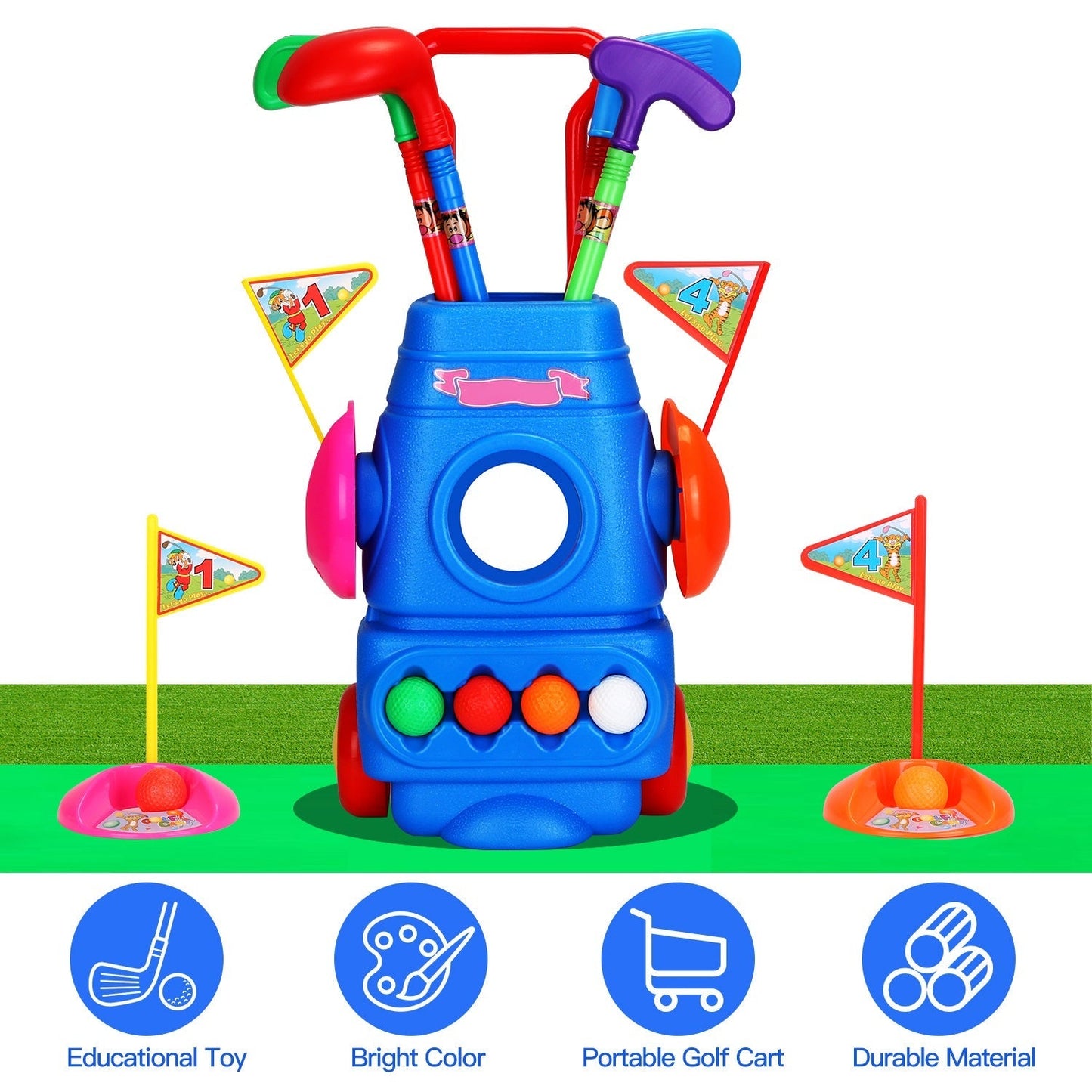 Ensemble de golf pour tout-petits GBruno - Jouet de golf complet pour enfants
