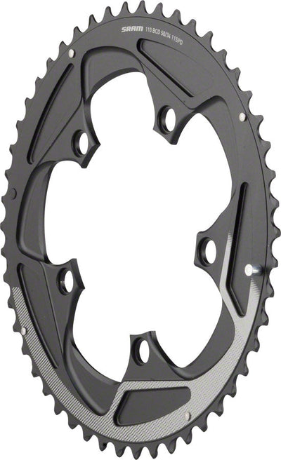SRAM 50T 110mm BCD 11-Speed Yaw Chainring with Silver Trim