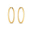 Boucles d'oreilles ovales en or jaune 14 carats sans fin