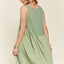 Decorative Button Sleeveless Babydoll Dress for Women