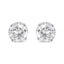 14K White Gold Diamond Solitaire Stud Earrings