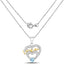Pendentif en Topaze Bleue Suisse et Topaze Blanche de 0,44 Carat