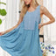 Vestido de Babydoll Sin Mangas con Botones Decorativos para Mujeres