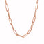 14K Rose Gold Bold Paperclip Chain Necklace