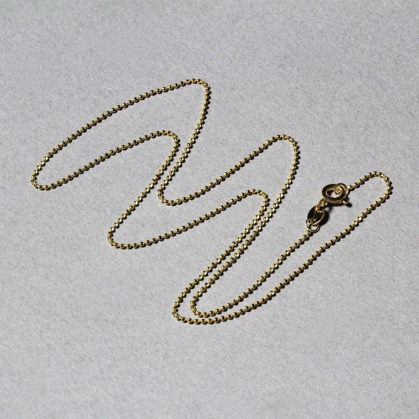 14k Yellow Gold Diamond-Cut Bead Chain - 1.0mm