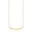 14k Yellow Gold Necklace with Polished Curved Bar Pendant