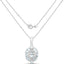 1.89 Carat Genuine Aquamarine & White Topaz Pendant in Sterling Silver