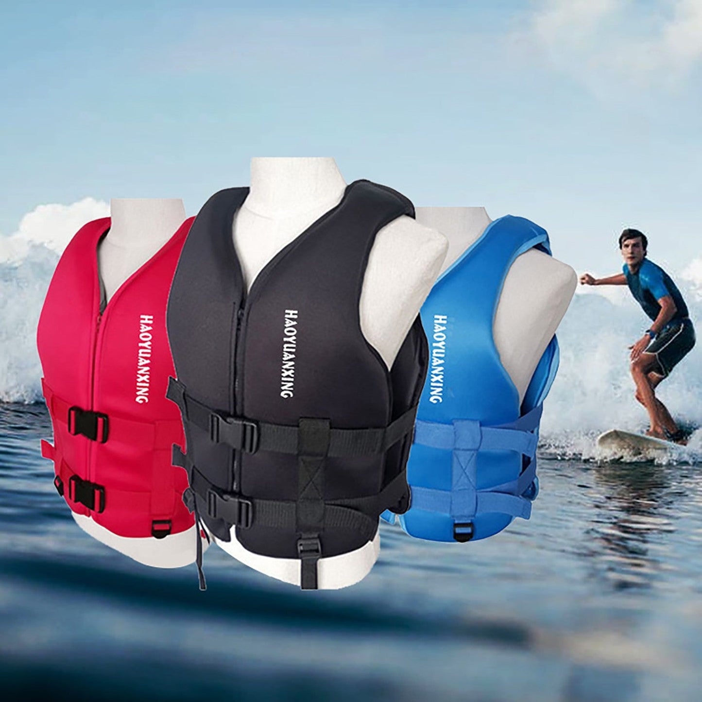 Chaleco Salvavidas de Neopreno de Alta Flotabilidad para Deportes Acuáticos
