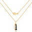 Pendentif en or jaune 14K avec saphir bleu et diamant de 0,40 carat