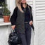 Chaqueta de algodón con cuello alzado para mujer con bolsillos de invierno
