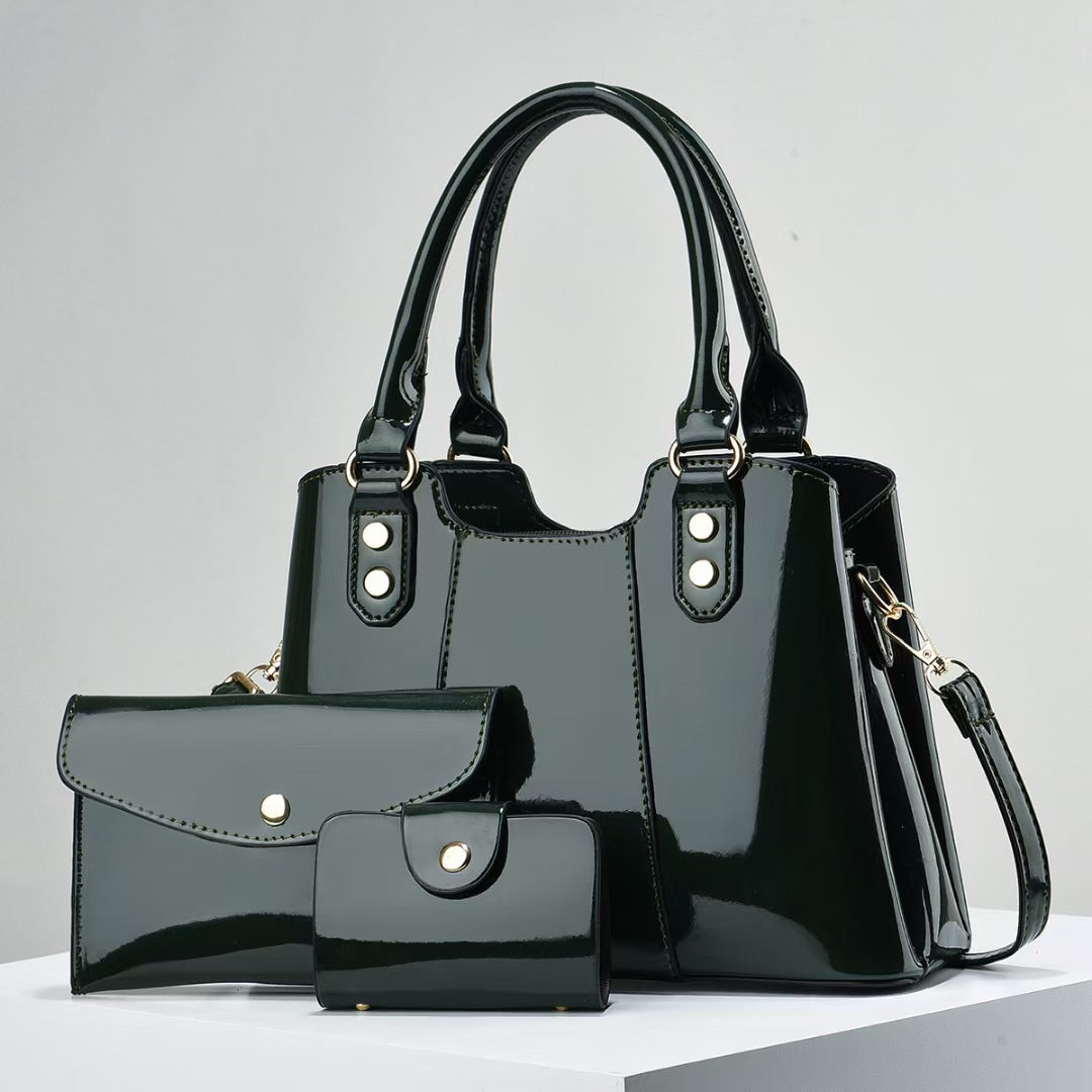 Elegant Three-Piece Mother-and-Child Crossbody Bag Set