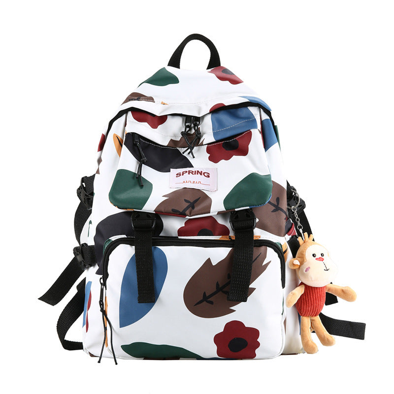 Mori Style Contrast Color Travel Backpack for Students