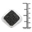 Anillo de Compromiso de Diamante Negro Genuino de 0.54 Quilates en Plata de Ley