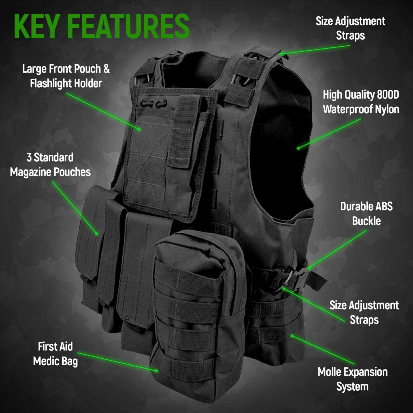 Chaleco Portaplacas Táctico Militar XGear