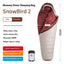 Sac de couchage momie en duvet d'oie premium pour un confort en plein air