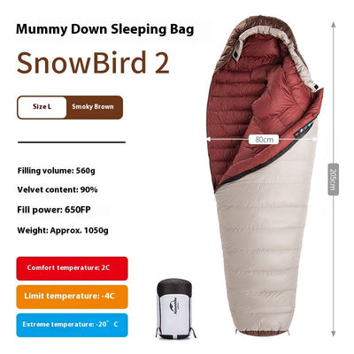 Premium Goose Down Mummy Sleeping Bag for Outdoor Comfort
