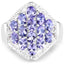 Anillo de Plata Esterlina con Tanzanita y Topacio Blanco de 2.41 Quilates