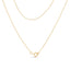 14K Yellow Gold Plated Diamond Heart Pendant Necklace