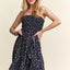 Robe tube florale smockée avec poches pour l'été