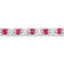 Pulsera de Rubí Genuino de 0.88 Quilates en Plata Esterlina .925