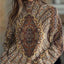 Elegant Christmas Abstract Print Cardigan for Women