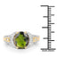 18K Yellow Gold Plated Chrome Diopside & White Topaz Ring