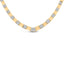 14K Yellow Gold Diamond Cluster Necklace - 16 Inches