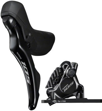 Palanca de Cambio/Freno Shimano 105 ST-R7120-L con Caliper de Freno de Disco Hidráulico