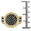 Bague en argent sterling avec diamants verts et jaunes de 0,44 carat