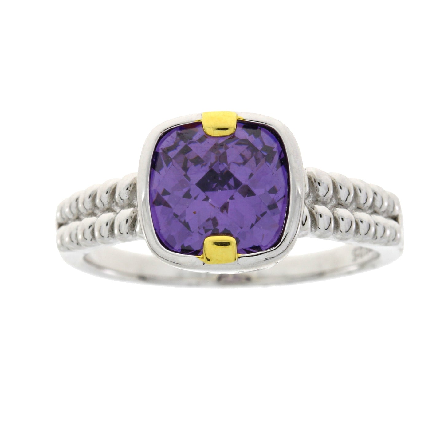 Anillo de Circonio Cubico Genuino en Plata Esterlina