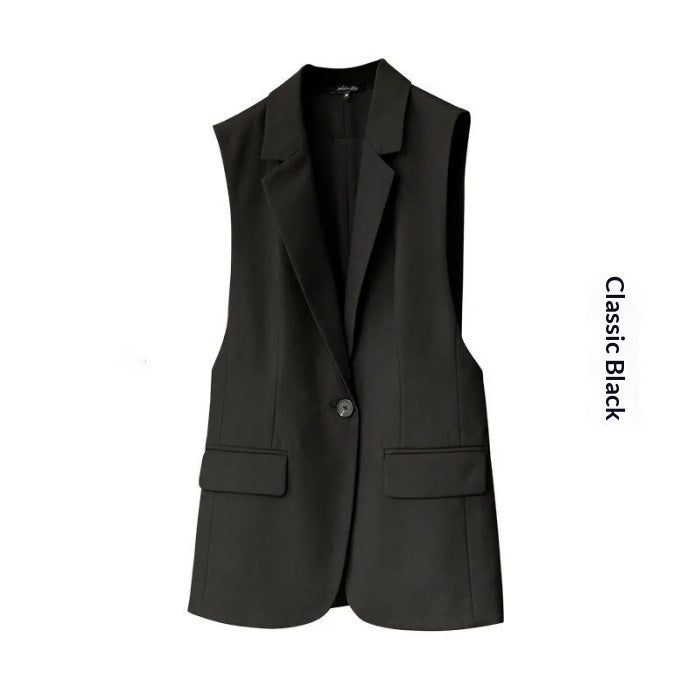 Korean-Style Versatile Women's Blazer Vest