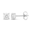 Boucles d'oreilles en diamant blanc véritable de 0,80 carat en or blanc 14 carats