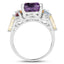 Anillo de Compromiso de Plata Esterlina de 6.30 Quilates con Múltiples Piedras Preciosas