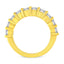 14K Yellow Gold Plated Sterling Silver 2.0 Cttw Diamond Anniversary Band Ring - Size 7