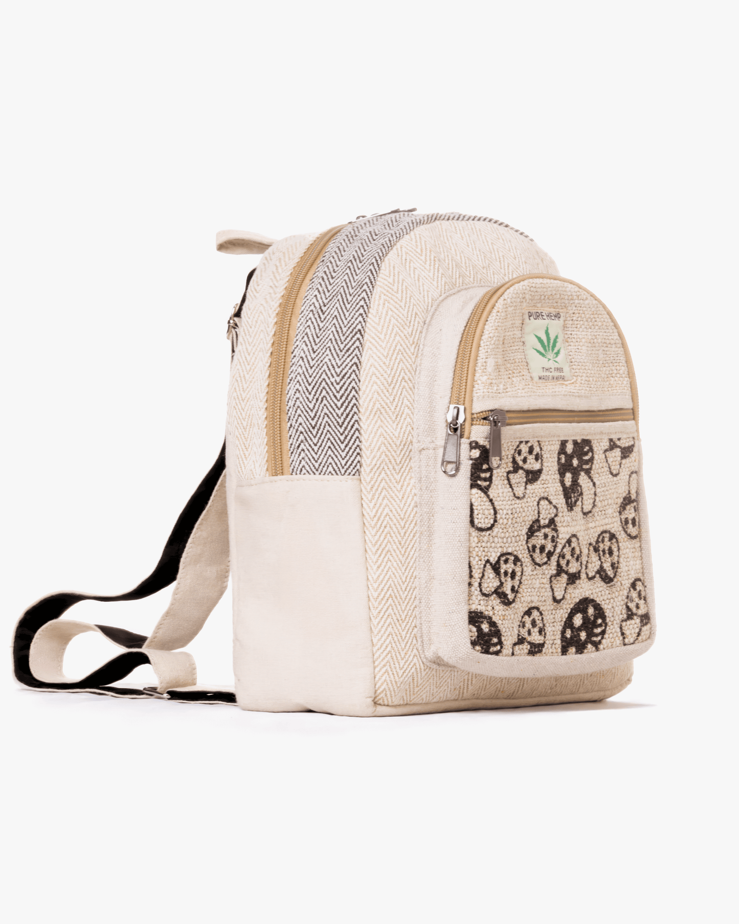 Mini sac à dos en chanvre champignon de la collection Kathmandu