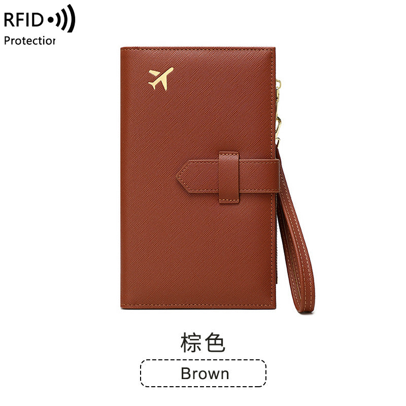 Porte-passeport portefeuille anti-magnétique RFID premium